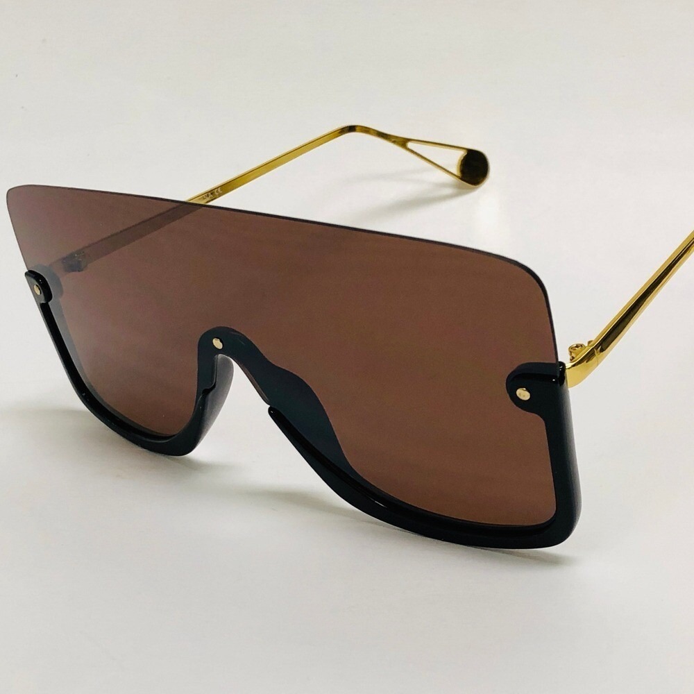 Women Oversized Huge Shield Sunglasses Fashion Big Shades Flat Lens Luxury Style - Picture 5 of 7